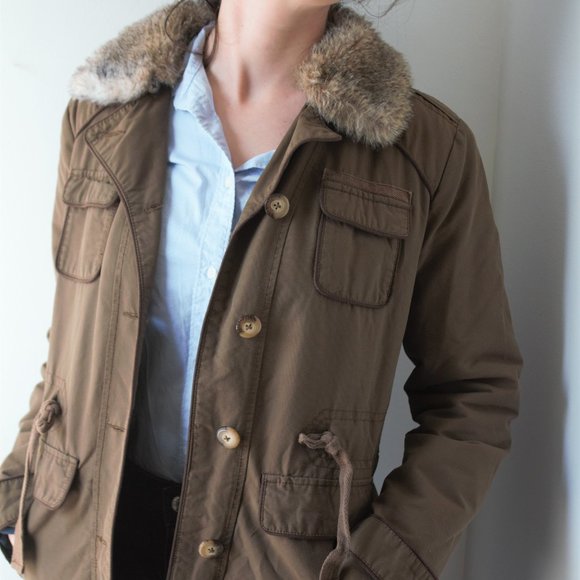 Tommy Hilfiger faux fur neck jacket - Picture 2 of 7